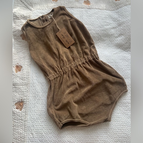 The Simple Folk Vintage Terry Romper  - walnut multiple sizes - Picture 4 of 6
